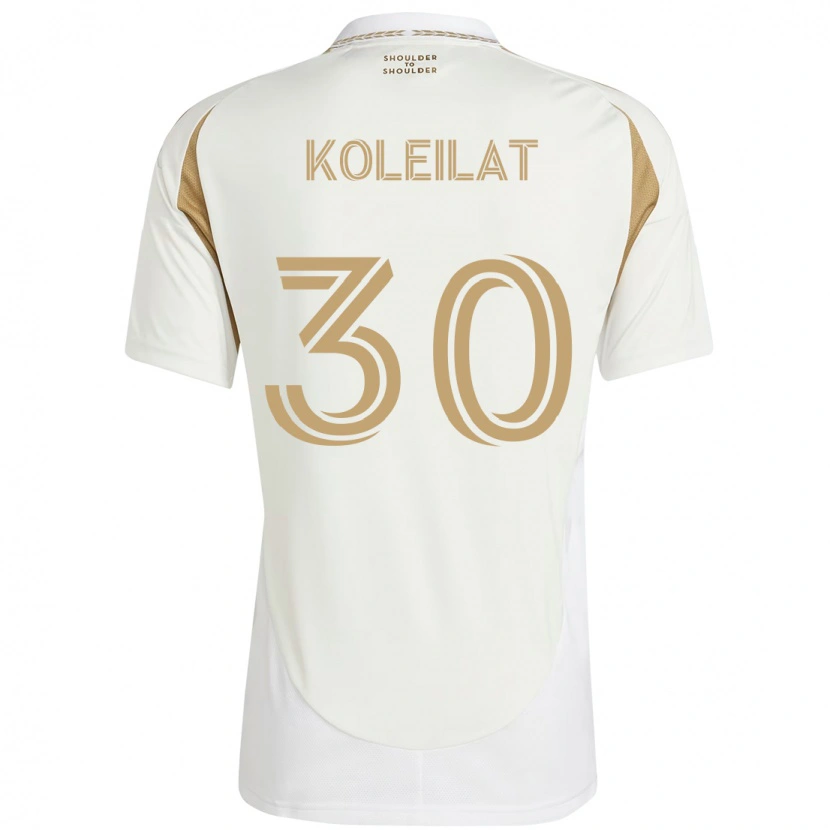Danxen Kinderen Jassem Koleilat #30 Wit Bruin Uitshirt Uittenue 2025/26 T-Shirt