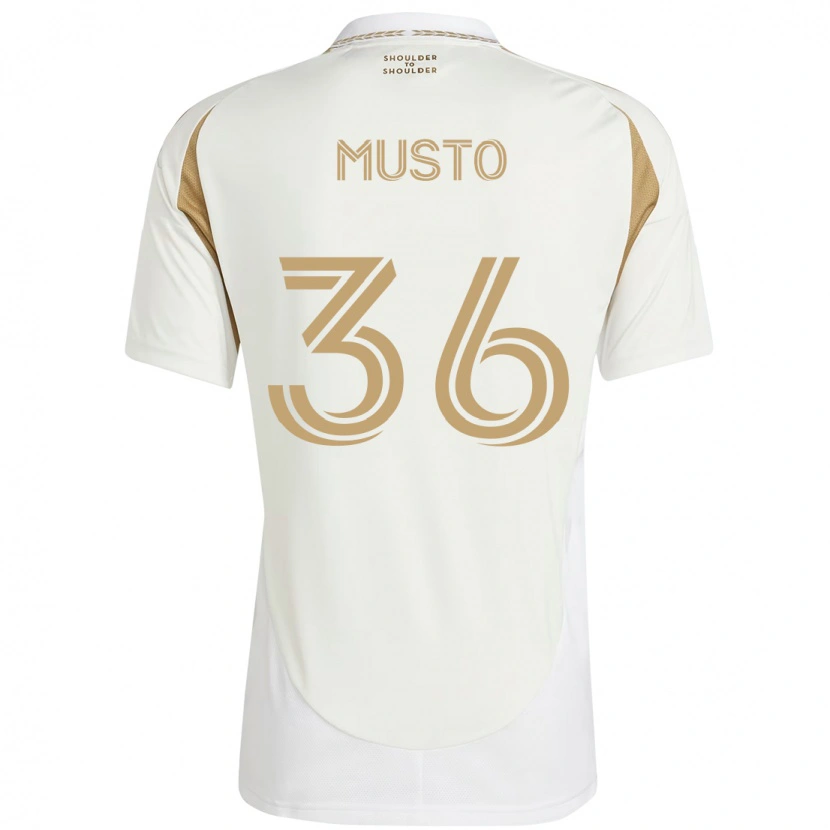 Danxen Kinderen Tommy Musto #36 Wit Bruin Uitshirt Uittenue 2025/26 T-Shirt