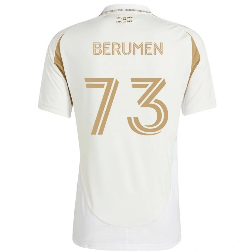 Danxen Kinderen Eddy Berumen #73 Wit Bruin Uitshirt Uittenue 2025/26 T-Shirt