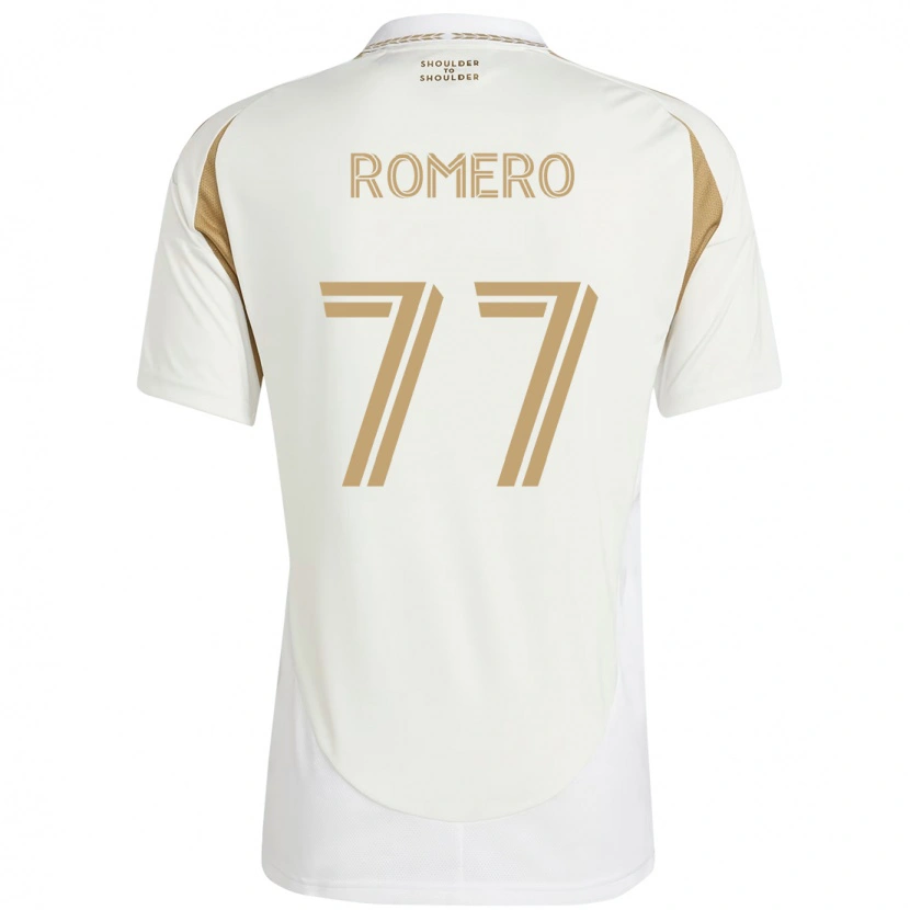 Danxen Kinderen Alexander Romero #77 Wit Bruin Uitshirt Uittenue 2025/26 T-Shirt