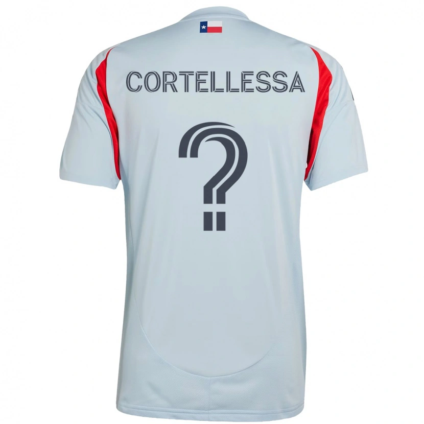 Danxen Kinderen Michael Cortellessa #0 Lichtblauw Rood Uitshirt Uittenue 2025/26 T-Shirt