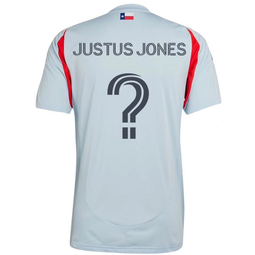 Danxen Kinderen Justus Jones #0 Lichtblauw Rood Uitshirt Uittenue 2025/26 T-Shirt