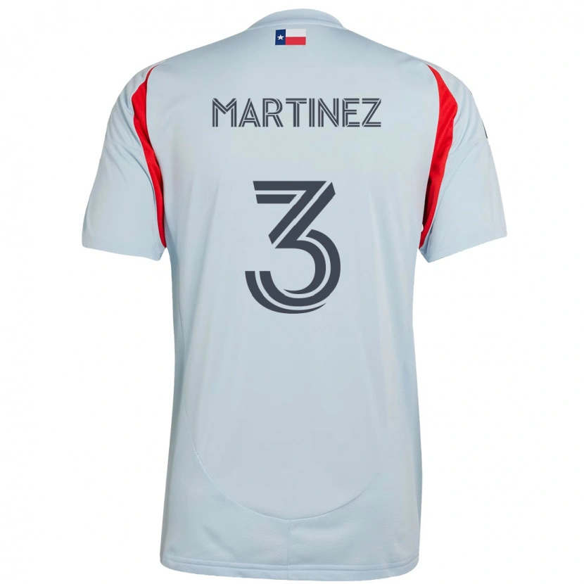 Danxen Kinderen José Antonio Martínez #3 Lichtblauw Rood Uitshirt Uittenue 2025/26 T-Shirt