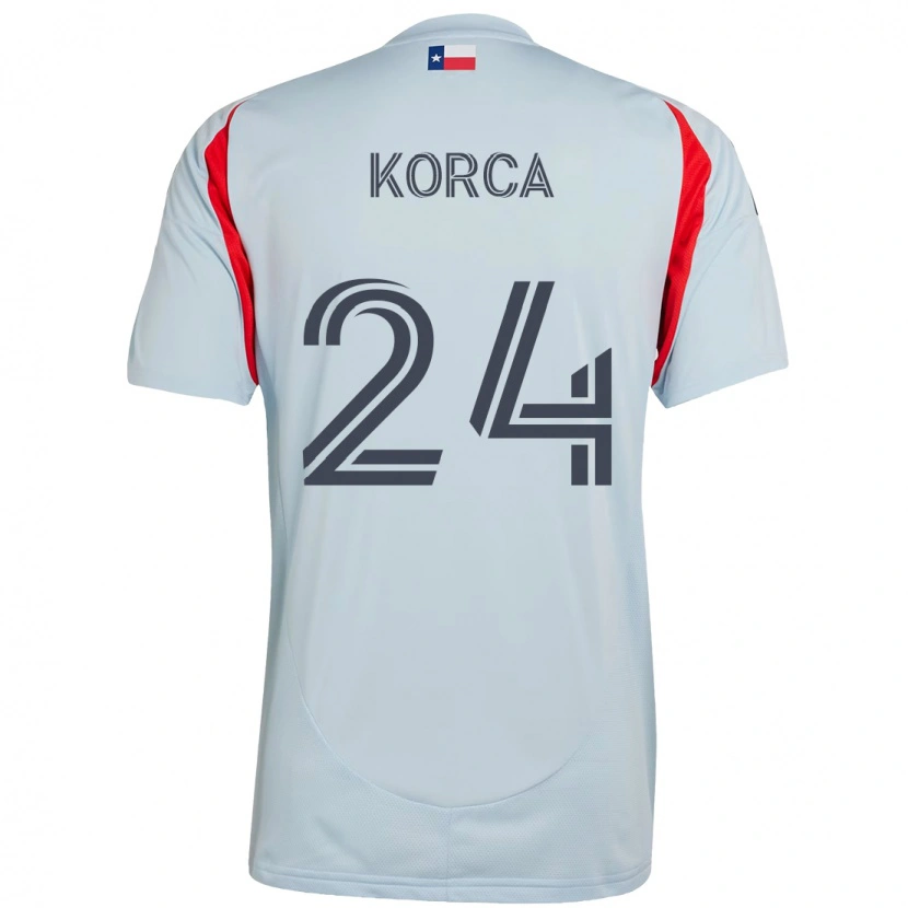 Danxen Kinderen Amet Korca #24 Lichtblauw Rood Uitshirt Uittenue 2025/26 T-Shirt