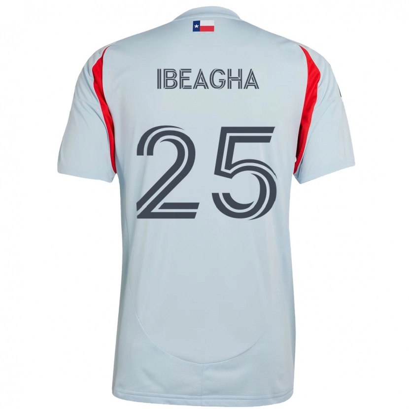Danxen Kinderen Sebastien Ibeagha #25 Lichtblauw Rood Uitshirt Uittenue 2025/26 T-Shirt
