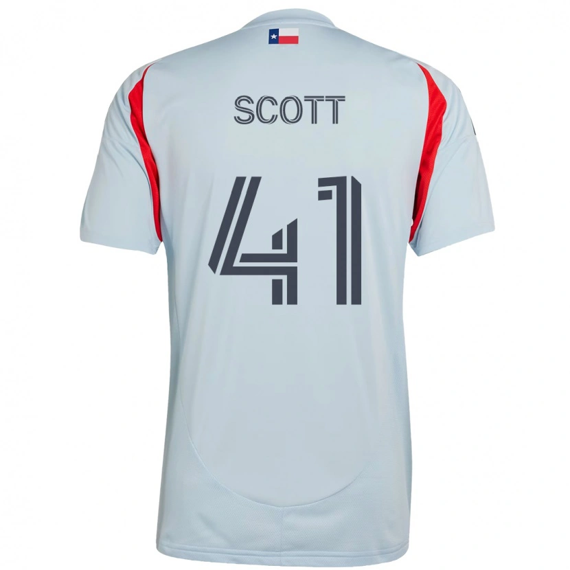 Danxen Kinderen Tarik Scott #41 Lichtblauw Rood Uitshirt Uittenue 2025/26 T-Shirt
