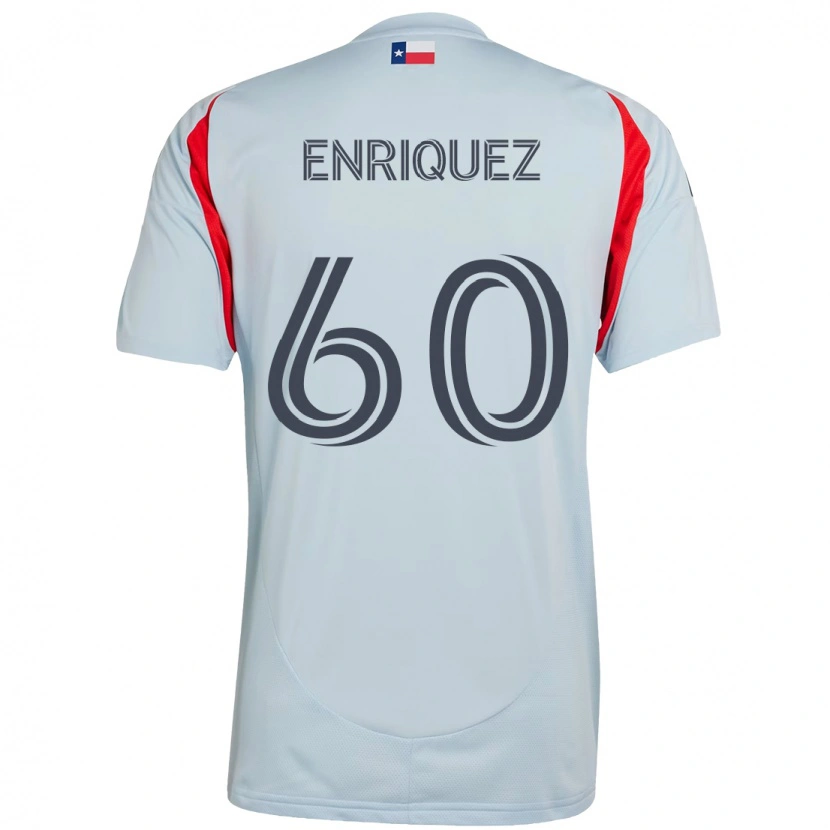 Danxen Kinderen Fabian Enriquez #60 Lichtblauw Rood Uitshirt Uittenue 2025/26 T-Shirt