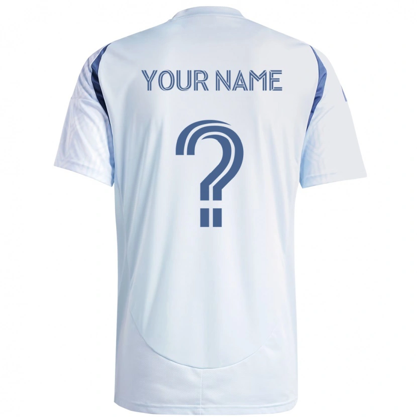 Danxen Kinderen Uw Naam #0 Licht Hemelsblauwblauw Uitshirt Uittenue 2025/26 T-Shirt