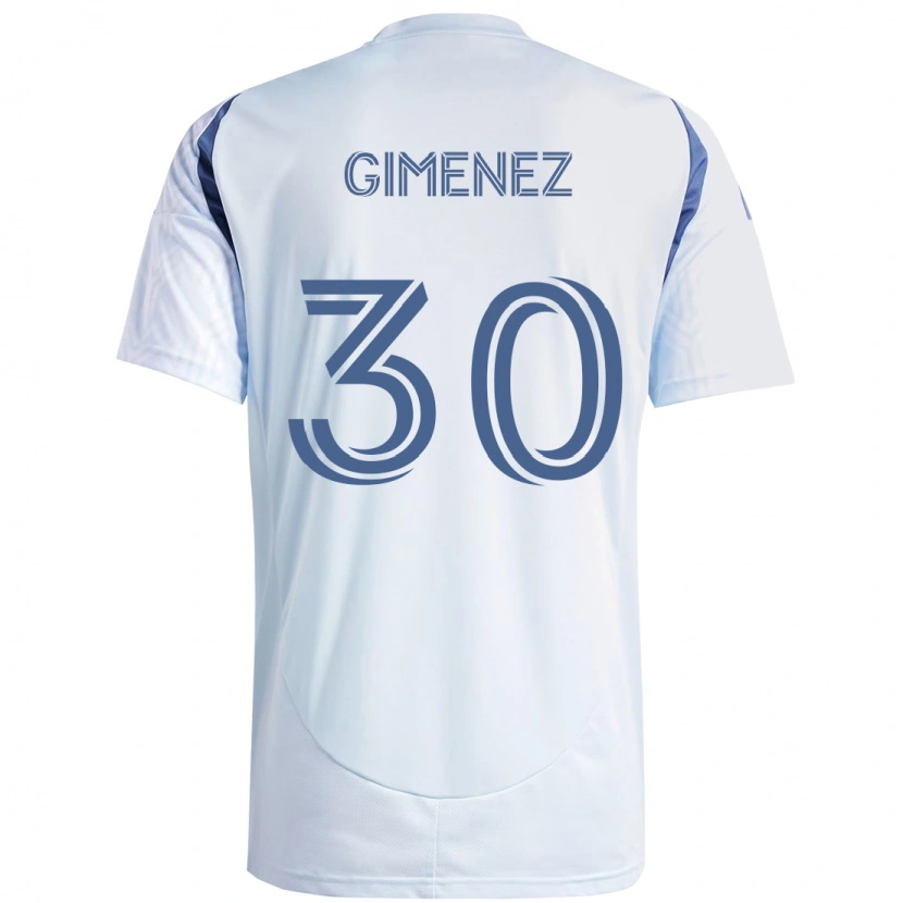 Danxen Kinderen Gastón Giménez #30 Licht Hemelsblauwblauw Uitshirt Uittenue 2025/26 T-Shirt