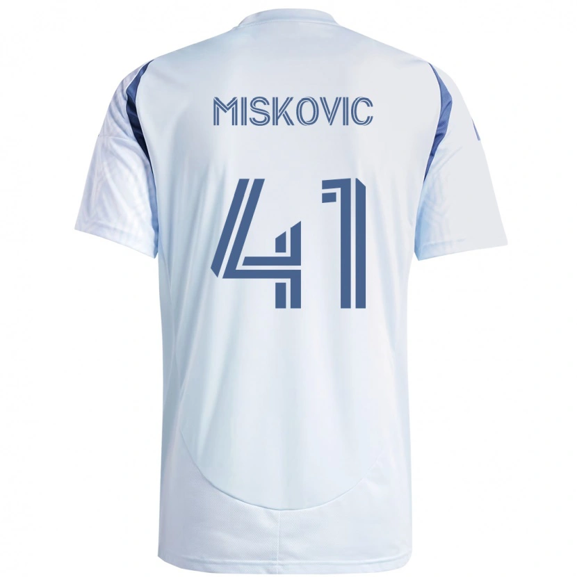 Danxen Kinderen Mihajlo Miskovic #41 Licht Hemelsblauwblauw Uitshirt Uittenue 2025/26 T-Shirt