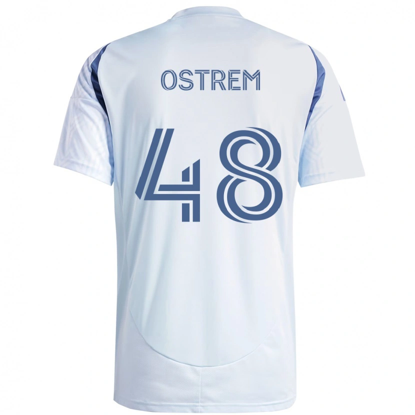 Danxen Kinderen Charlie Ostrem #48 Licht Hemelsblauwblauw Uitshirt Uittenue 2025/26 T-Shirt