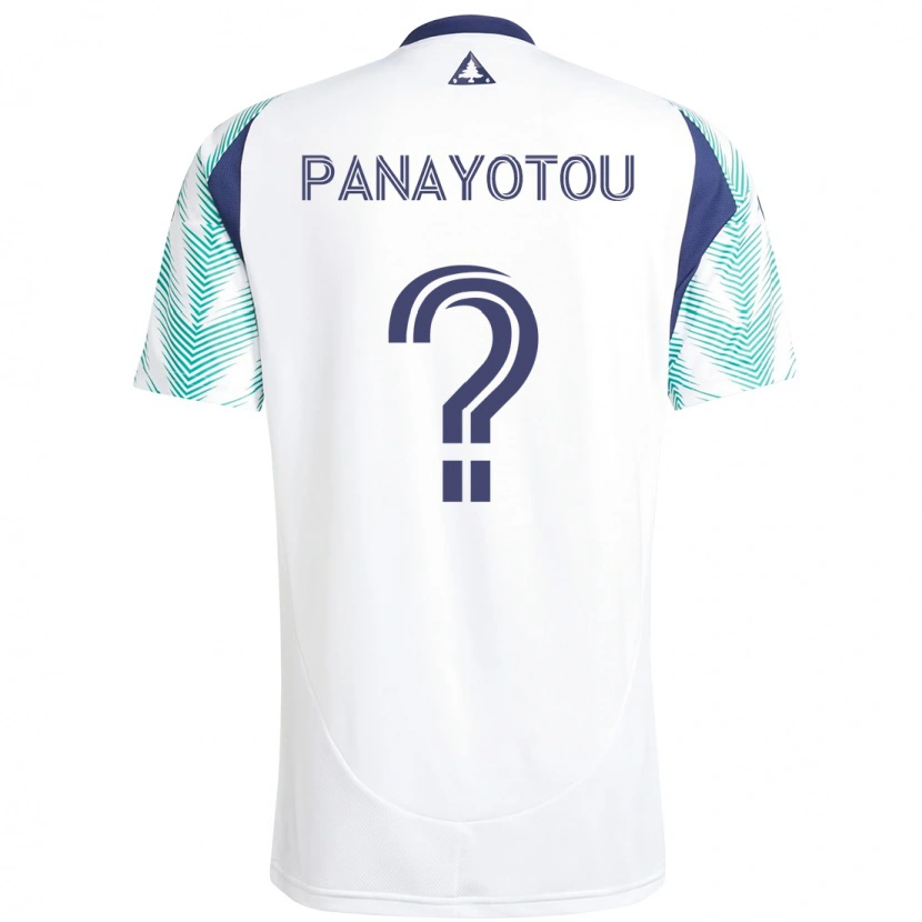 Danxen Kinderen Jack Panayotou #0 Wit Blauw Uitshirt Uittenue 2025/26 T-Shirt