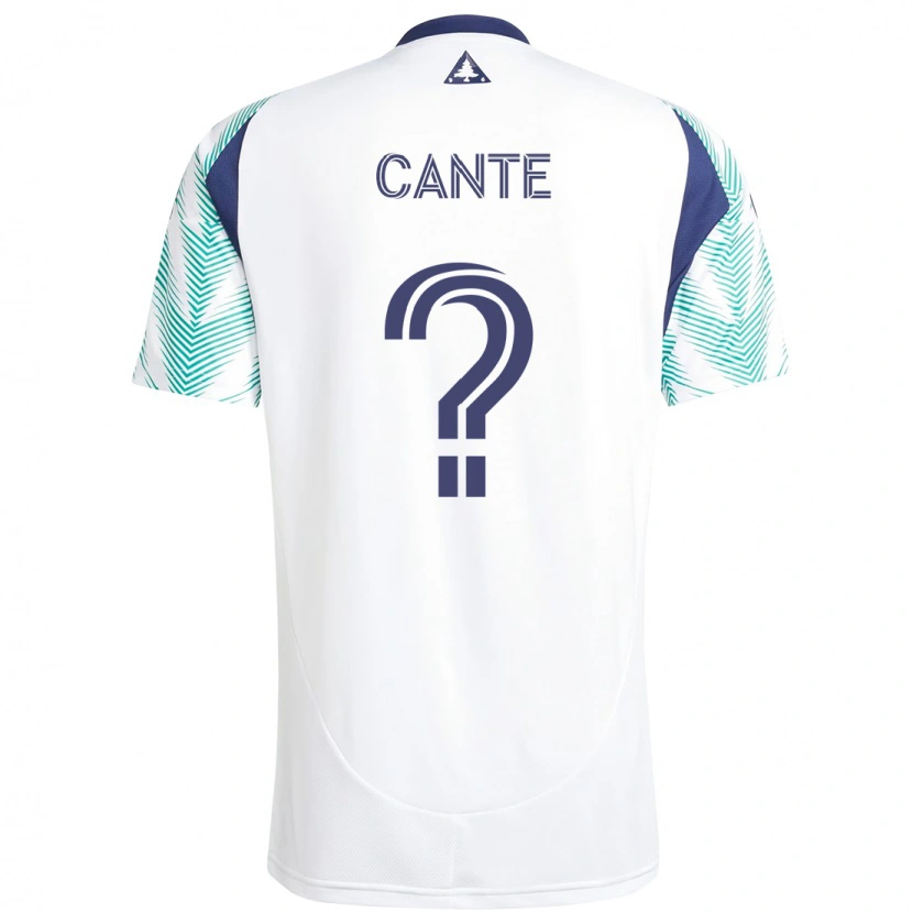 Danxen Kinderen Jonathan Cante #0 Wit Blauw Uitshirt Uittenue 2025/26 T-Shirt