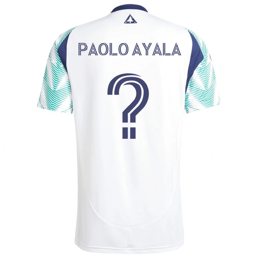Danxen Kinderen Paolo Ayala #0 Wit Blauw Uitshirt Uittenue 2025/26 T-Shirt