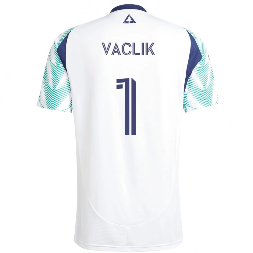 Danxen Kinderen Tomas Vaclik #1 Wit Blauw Uitshirt Uittenue 2025/26 T-Shirt