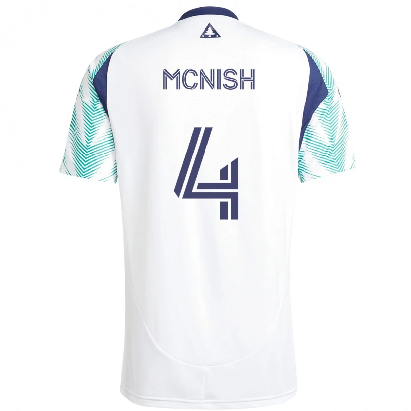 Danxen Kinderen Sheridan Mcnish #4 Wit Blauw Uitshirt Uittenue 2025/26 T-Shirt