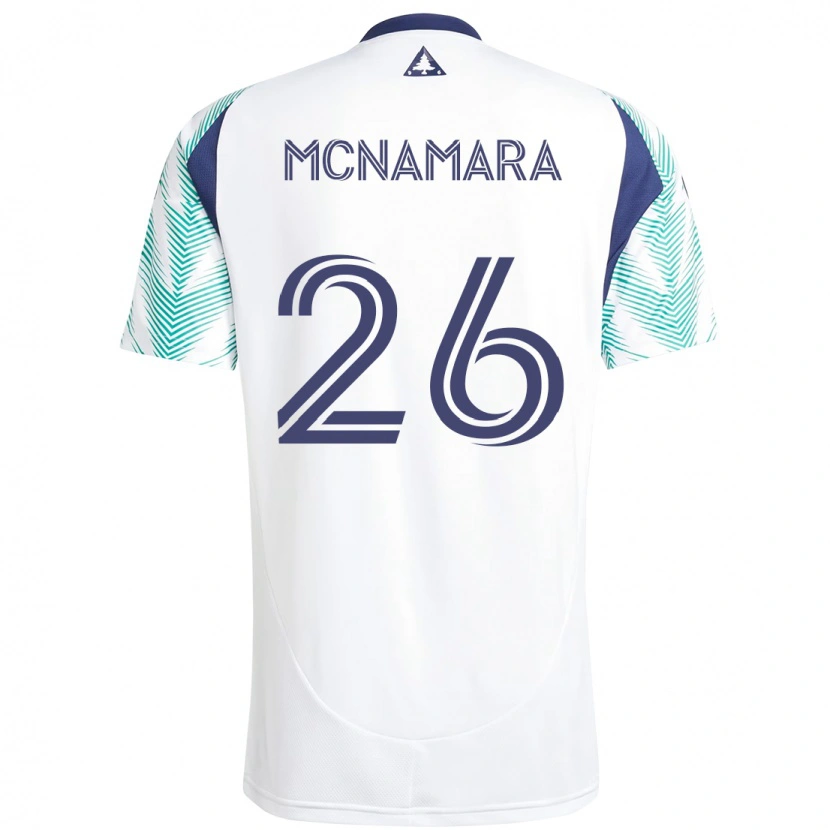 Danxen Kinderen Tommy Mcnamara #26 Wit Blauw Uitshirt Uittenue 2025/26 T-Shirt
