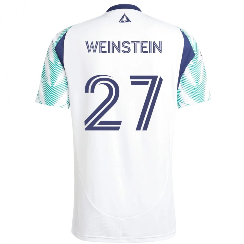 Danxen Kinderen Max Weinstein #27 Wit Blauw Uitshirt Uittenue 2025/26 T-Shirt