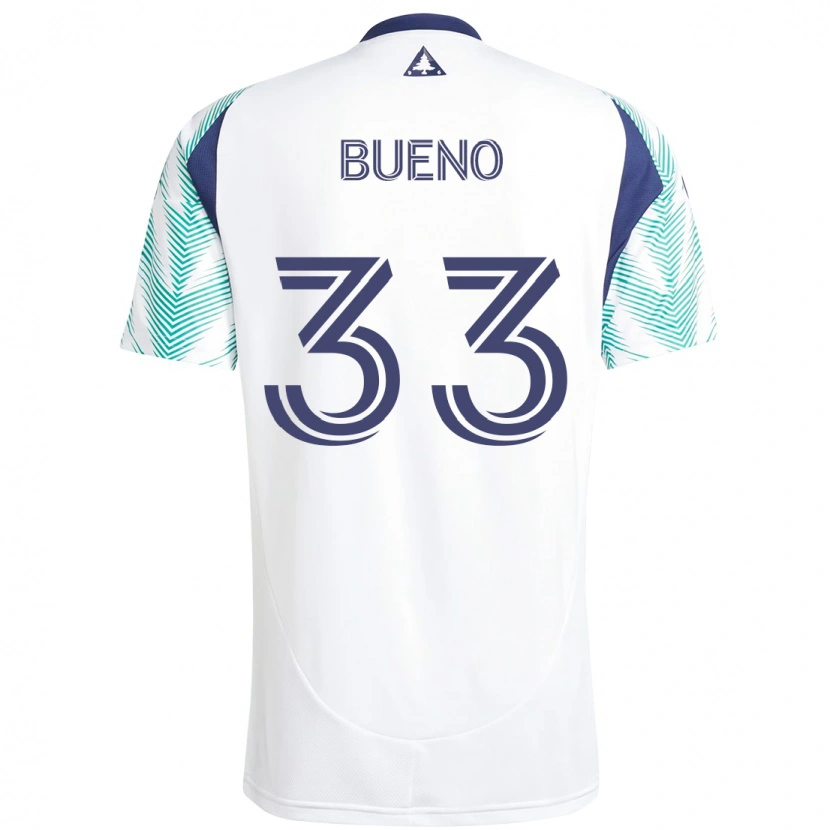 Danxen Kinderen Brandonn Bueno #33 Wit Blauw Uitshirt Uittenue 2025/26 T-Shirt