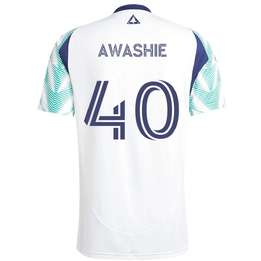 Danxen Kinderen Ben Awashie #40 Wit Blauw Uitshirt Uittenue 2025/26 T-Shirt