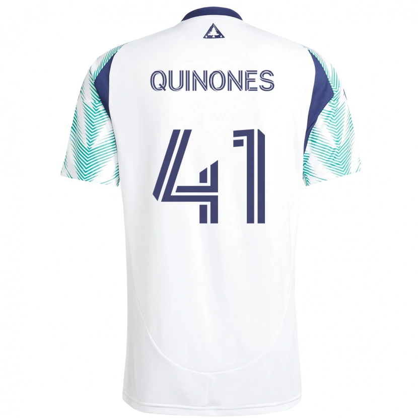 Danxen Kinderen Colby Quiñónes #41 Wit Blauw Uitshirt Uittenue 2025/26 T-Shirt