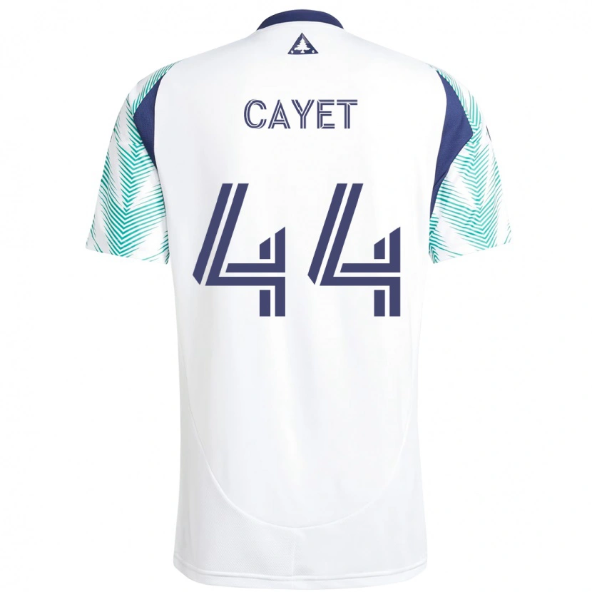 Danxen Kinderen Pierre Cayet #44 Wit Blauw Uitshirt Uittenue 2025/26 T-Shirt