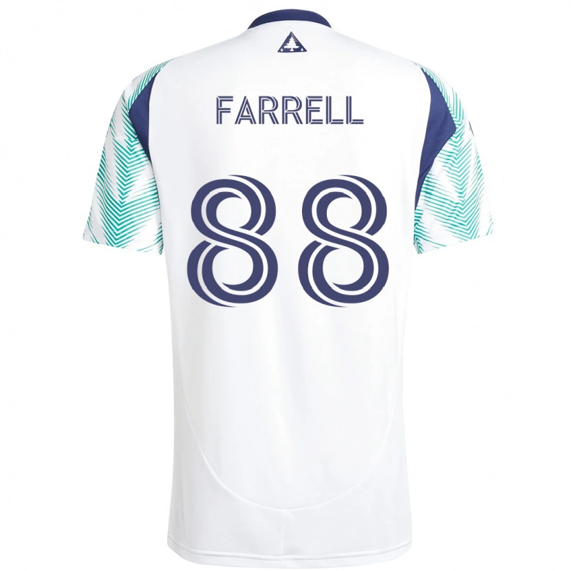 Danxen Kinderen Andrew Farrell #88 Wit Blauw Uitshirt Uittenue 2025/26 T-Shirt