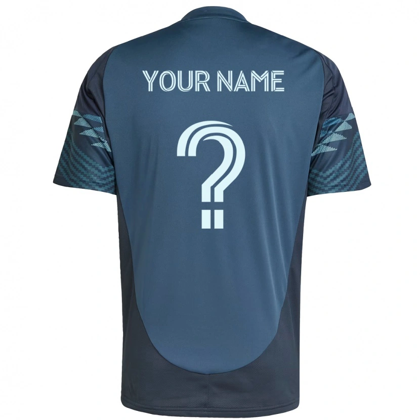 Danxen Kinderen Uw Naam #0 Lichtblauw Uitshirt Uittenue 2025/26 T-Shirt