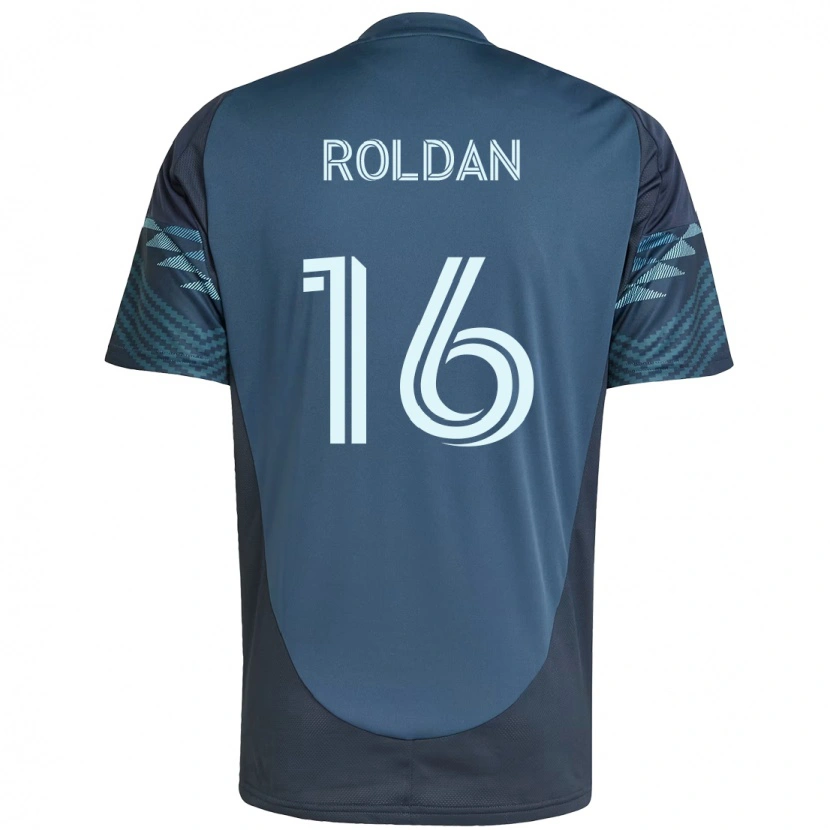 Danxen Kinderen Álex Roldán #16 Lichtblauw Uitshirt Uittenue 2025/26 T-Shirt