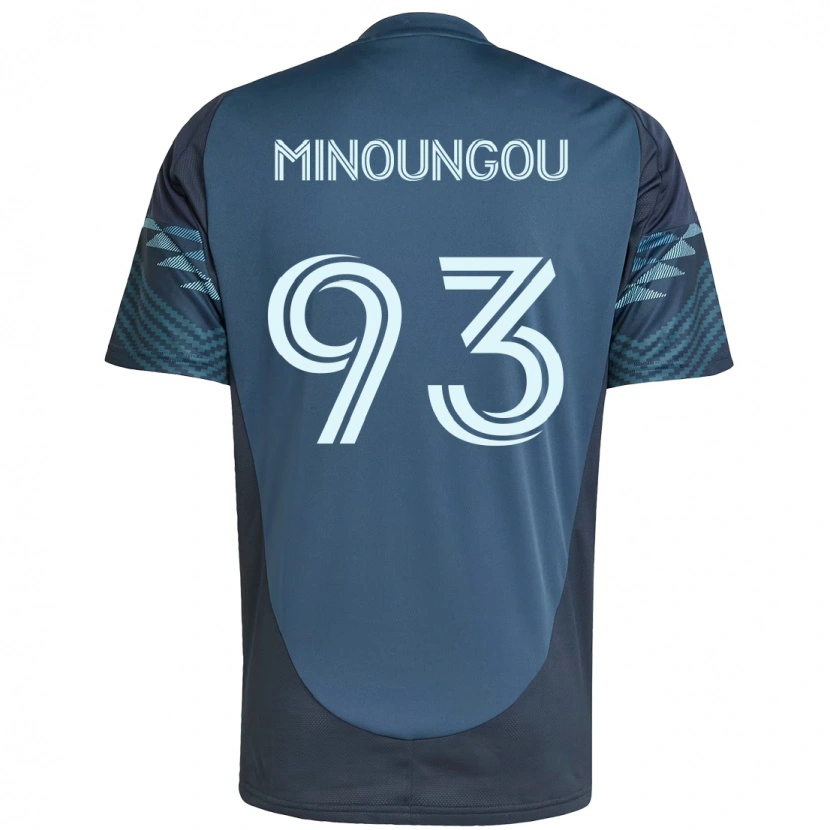 Danxen Kinderen Georgi Minoungou #93 Lichtblauw Uitshirt Uittenue 2025/26 T-Shirt