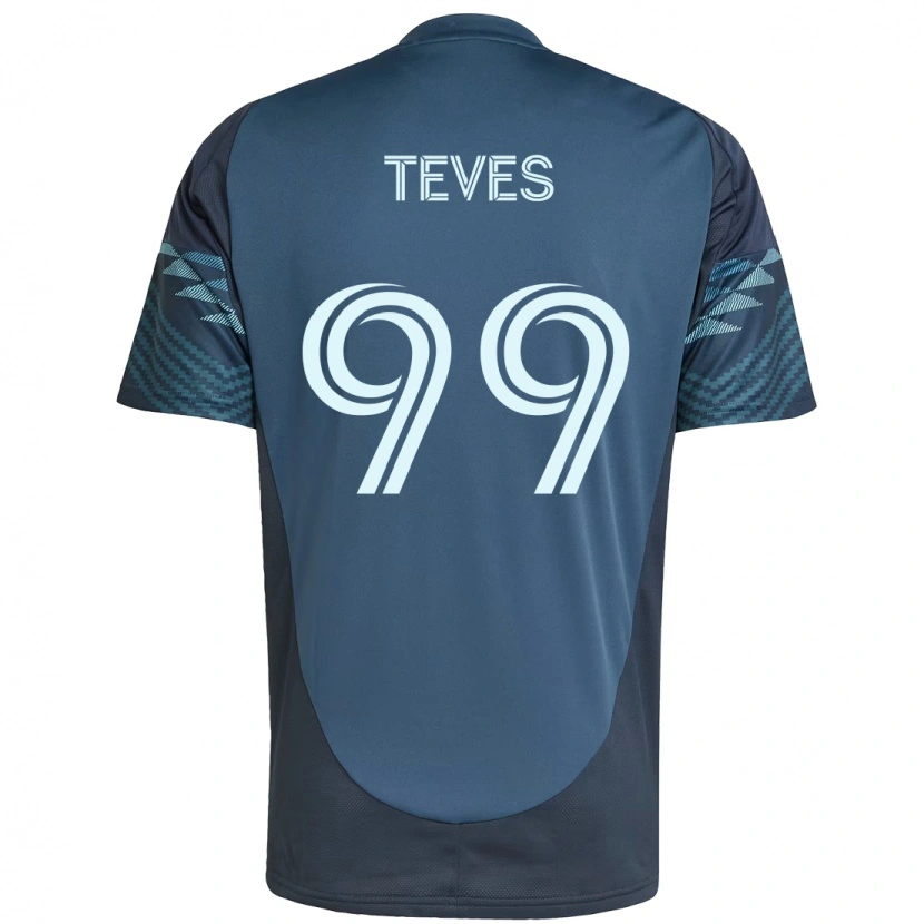Danxen Kinderen Dylan Teves #99 Lichtblauw Uitshirt Uittenue 2025/26 T-Shirt