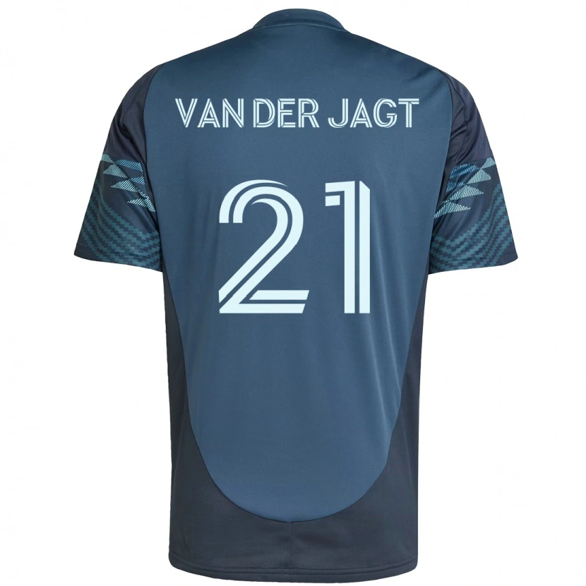 Danxen Kinderen Olivia Van Der Jagt #21 Lichtblauw Uitshirt Uittenue 2025/26 T-Shirt