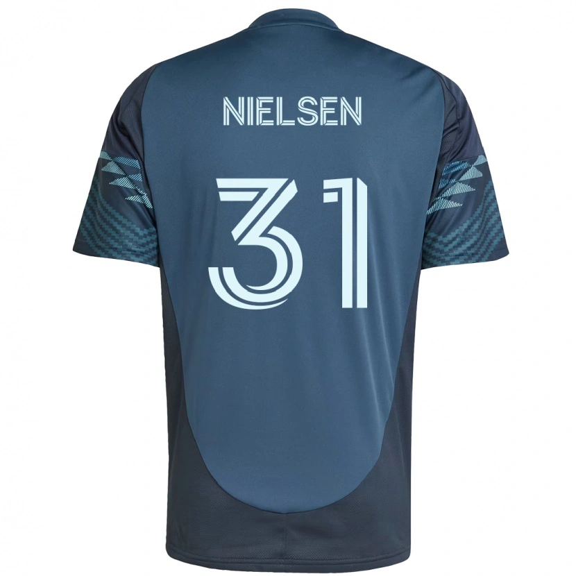 Danxen Kinderen Madeline Nielsen #31 Lichtblauw Uitshirt Uittenue 2025/26 T-Shirt