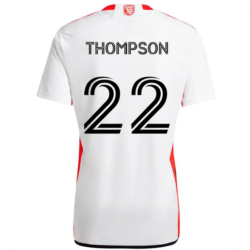 Danxen Kinderen Tommy Thompson #22 Wit Rood Uitshirt Uittenue 2025/26 T-Shirt