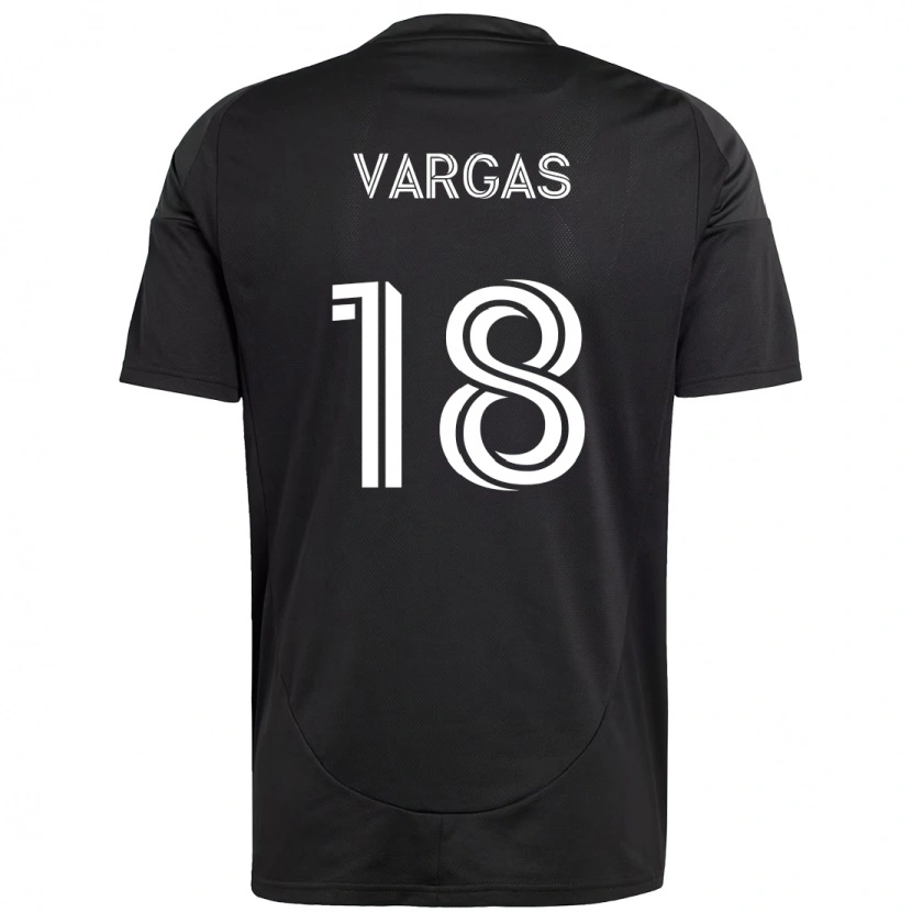 Danxen Kinderen Kerwin Vargas #18 Zwart Wit Uitshirt Uittenue 2025/26 T-Shirt