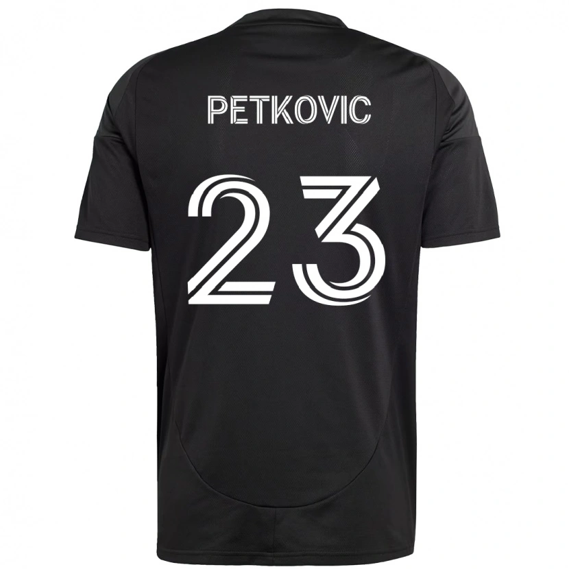 Danxen Kinderen Nikola Petkovic #23 Zwart Wit Uitshirt Uittenue 2025/26 T-Shirt