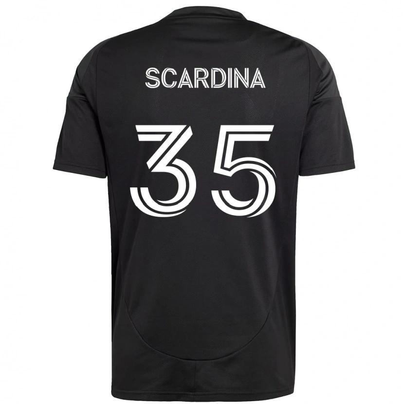 Danxen Kinderen Nick Scardina #35 Zwart Wit Uitshirt Uittenue 2025/26 T-Shirt