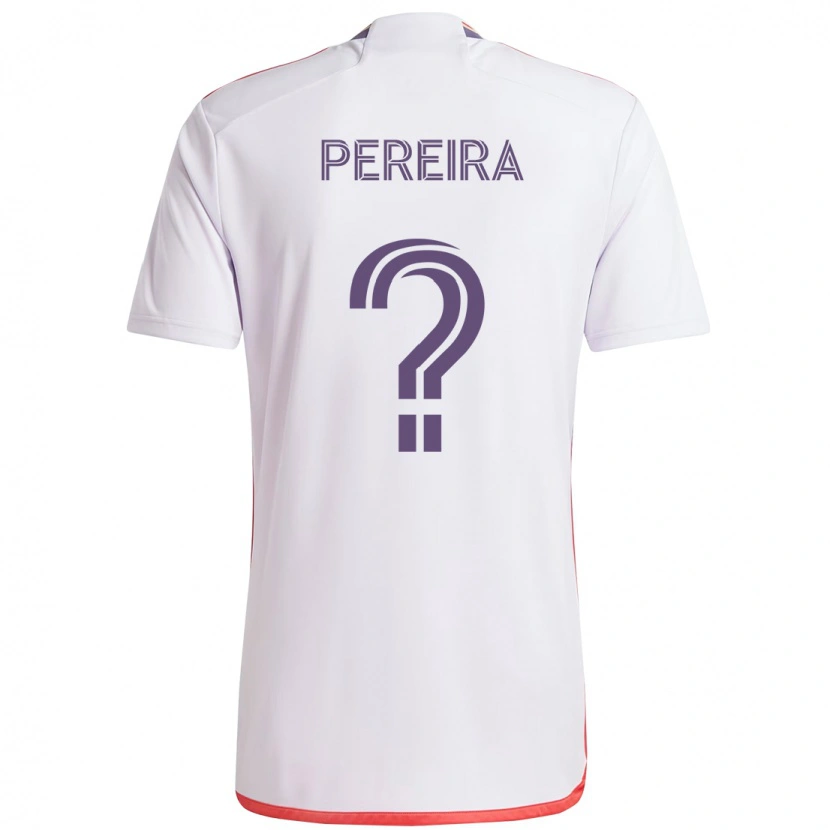 Danxen Kinderen Dominic Pereira #0 Wit Paars Uitshirt Uittenue 2025/26 T-Shirt