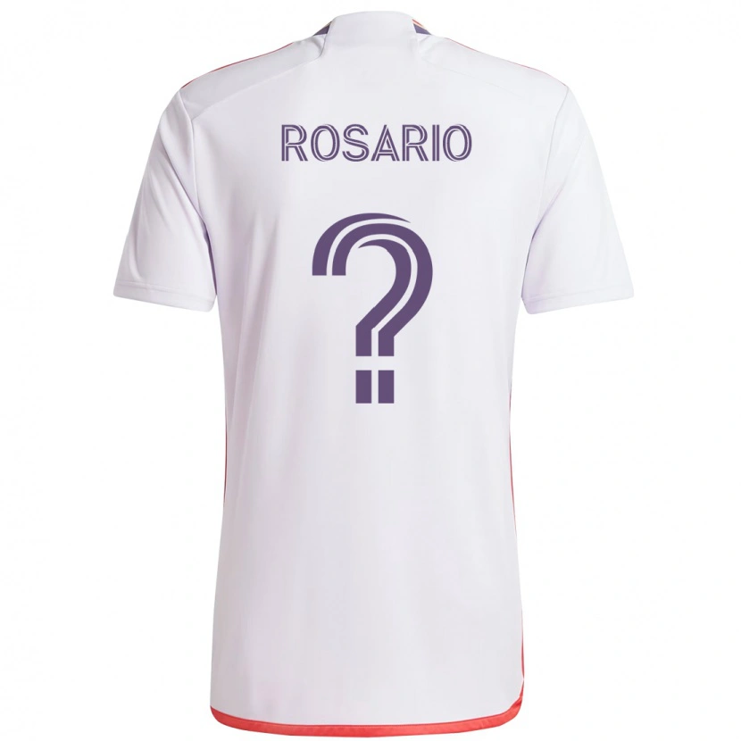 Danxen Kinderen Gabriel Rosario #0 Wit Paars Uitshirt Uittenue 2025/26 T-Shirt
