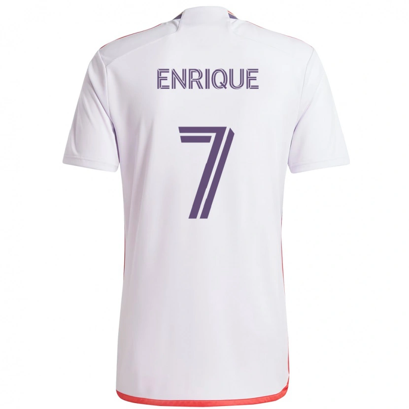 Danxen Kinderen Ramiro Enrique #7 Wit Paars Uitshirt Uittenue 2025/26 T-Shirt