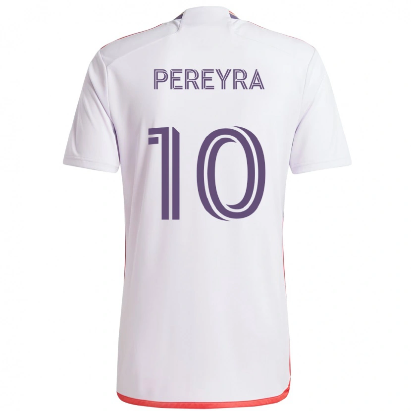 Danxen Kinderen Mauricio Pereyra #10 Wit Paars Uitshirt Uittenue 2025/26 T-Shirt
