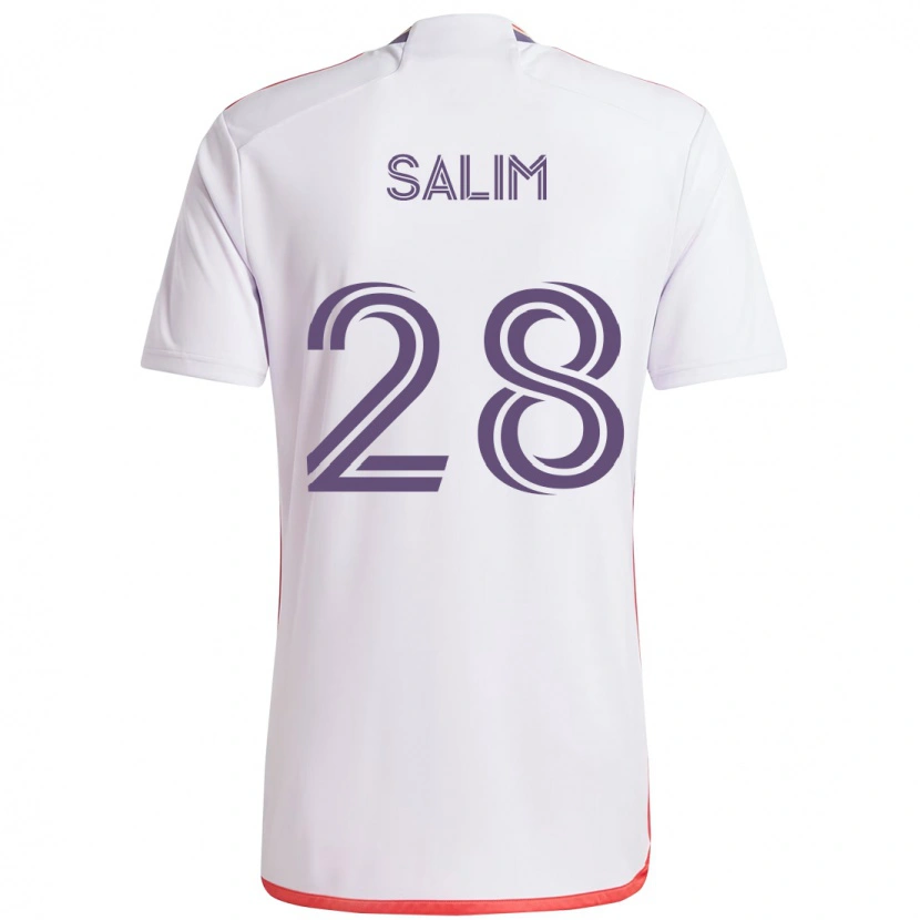Danxen Kinderen Abdi Salim #28 Wit Paars Uitshirt Uittenue 2025/26 T-Shirt