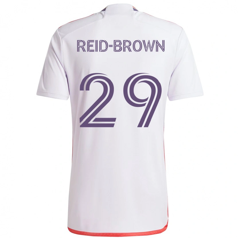 Danxen Kinderen Tahir Reid-Brown #29 Wit Paars Uitshirt Uittenue 2025/26 T-Shirt
