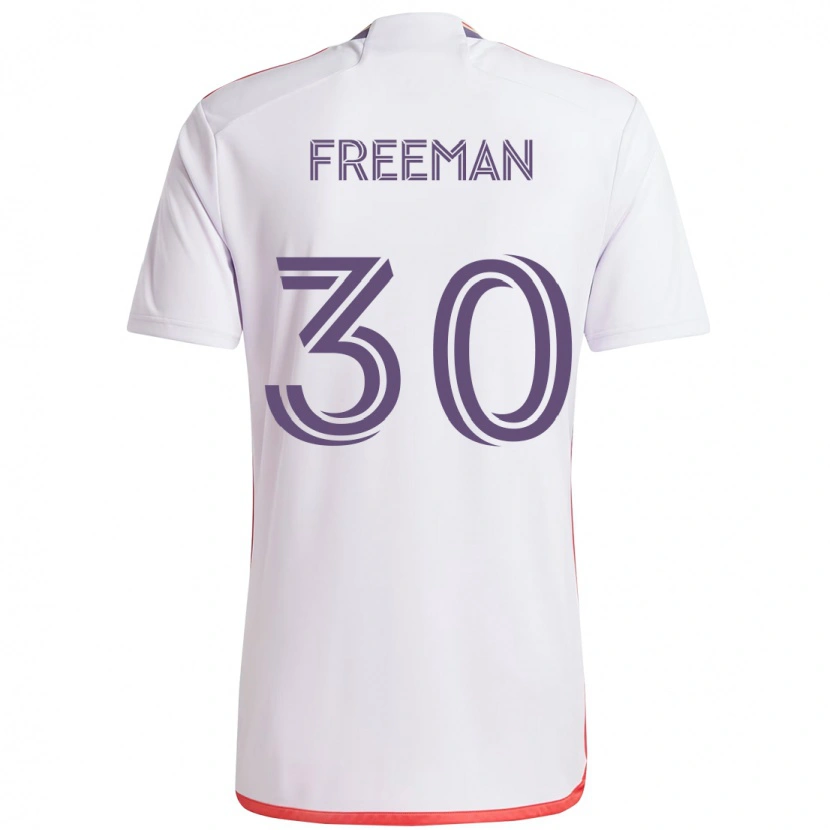 Danxen Kinderen Alex Freeman #30 Wit Paars Uitshirt Uittenue 2025/26 T-Shirt