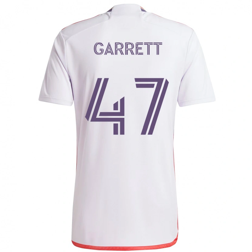 Danxen Kinderen Ian Garrett #47 Wit Paars Uitshirt Uittenue 2025/26 T-Shirt
