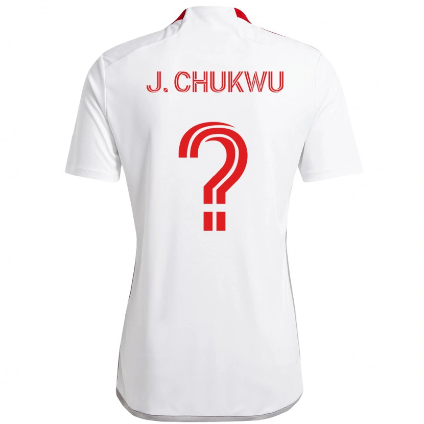 Danxen Kinderen Joses Chukwu #0 Wit Rood Uitshirt Uittenue 2025/26 T-Shirt