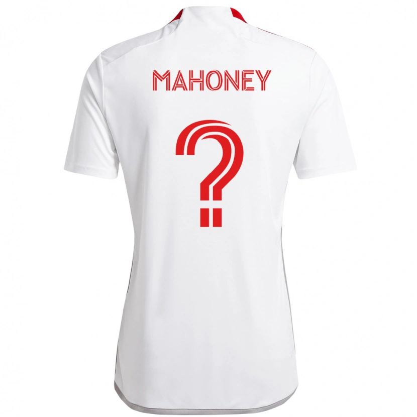 Danxen Kinderen Adrian Mahoney #0 Wit Rood Uitshirt Uittenue 2025/26 T-Shirt
