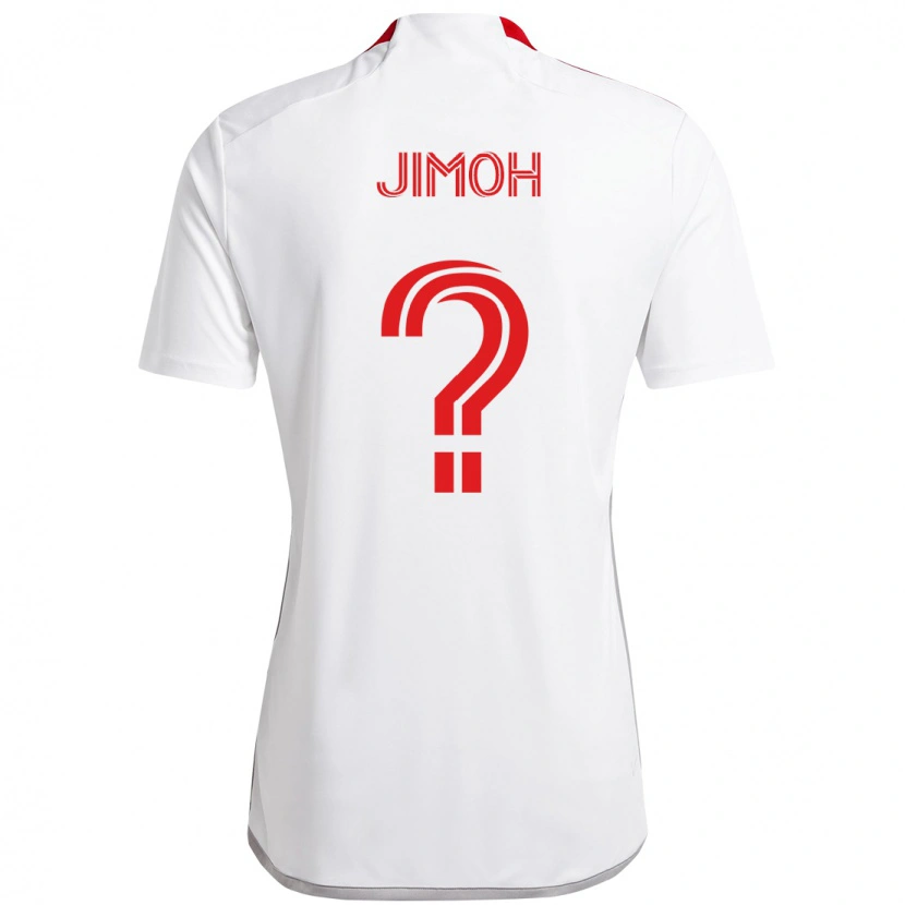 Danxen Kinderen Shola Jimoh #0 Wit Rood Uitshirt Uittenue 2025/26 T-Shirt