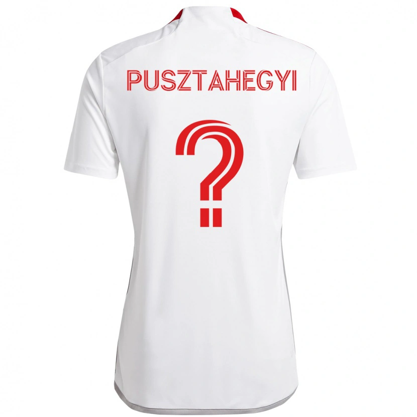 Danxen Kinderen Tristan Pusztahegyi #0 Wit Rood Uitshirt Uittenue 2025/26 T-Shirt