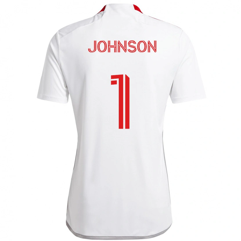 Danxen Kinderen Sean Johnson #1 Wit Rood Uitshirt Uittenue 2025/26 T-Shirt